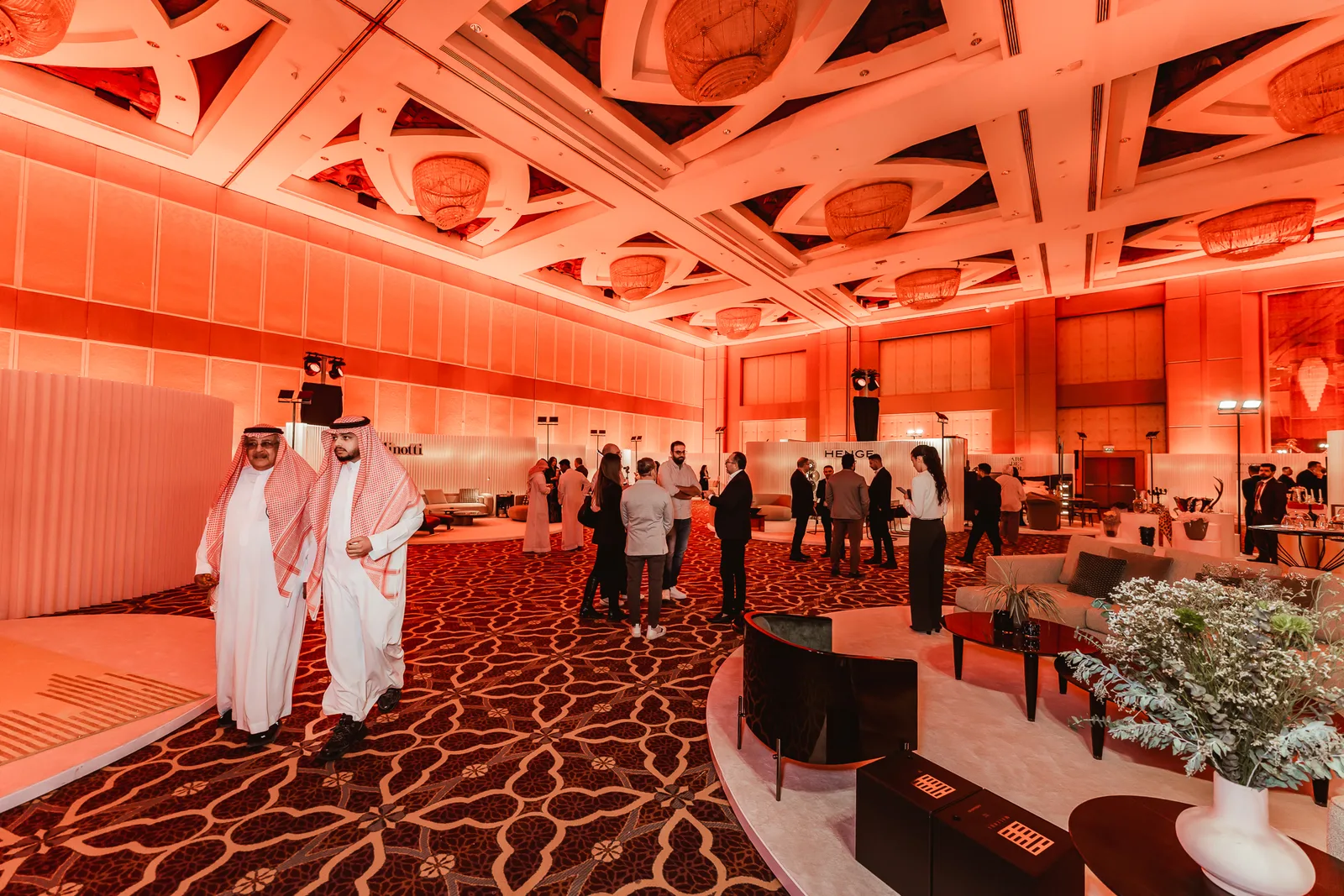 Visitors walking through the exhibition halls at ARTDOM Riyadh